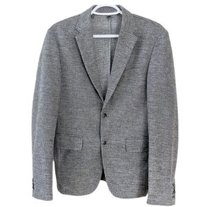 Mini groundtooth grey wool Sports coat jacket small C5